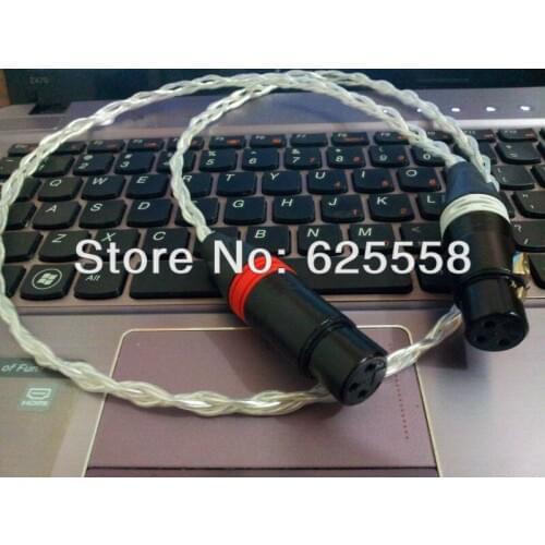 HI-END One Pair OCC Copper Silver Plated XLR Interconnect Analog Audio Cable