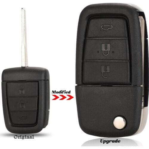 Jingyuqin Modified Flip Remote Key Fob Case Shell For Chevrolet Caprice for Holden Commodore VE With 3 + Panic Key 4 Buttons