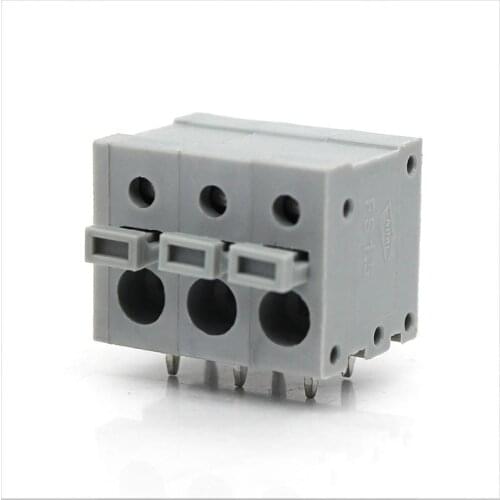 High Quality 5.0MM Screwless Terminal Block 2P/3P/4P PCB Spring Connector DG211 KF211 KF246 90degree wire connecter