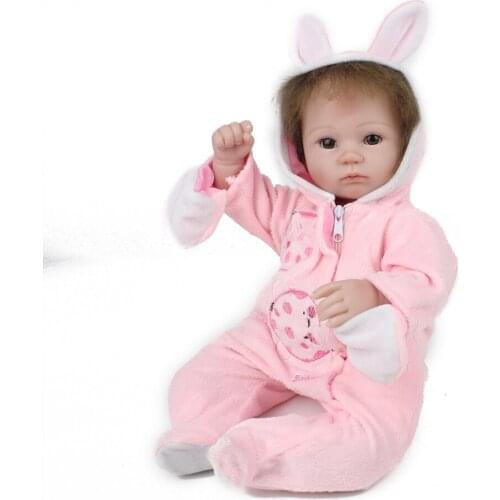 40 cm cloth body Silicone reborn Baby Doll Girl Newbron Lifelike Baby-Reborn Princess Doll Birthday Christmas Gift for kids