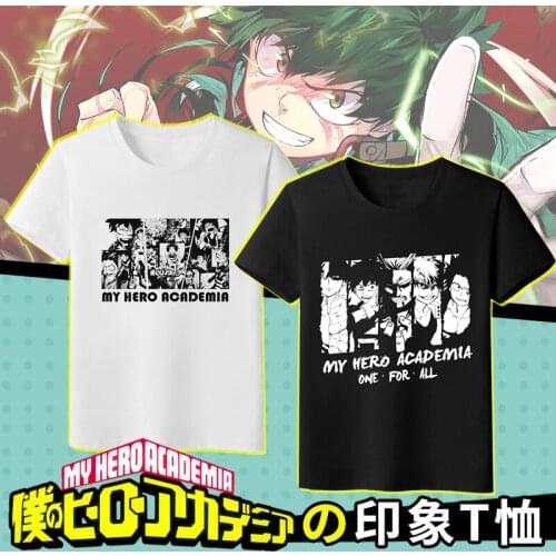 My Hero Academia Japanese Anime Summer Cotton T-Shirt Loose T Shirt Clothes Men Women Casual Short Sleeve Tshirt Tops