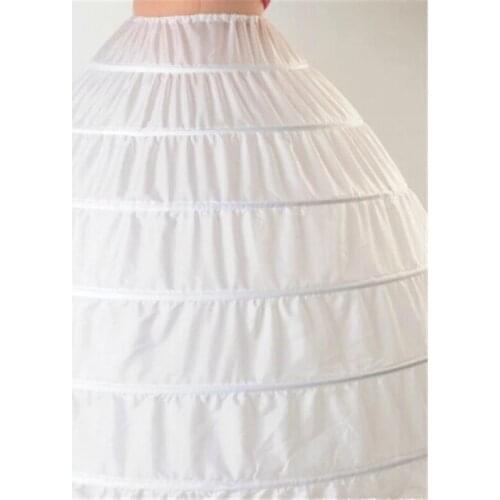 Bealegantom Fashion 6 Hoops Petticoats Bustle for Ball Gown Wedding Dresses Underskirt Bridal Accessories Bridal Crinolines