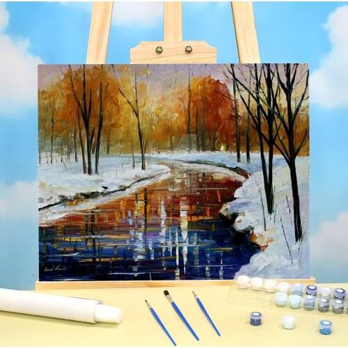 The Energy Winter DIY Painting By Numbers Complete Kit Oil Paints 40*50 Paiting By Numbers Home Decoration Crafts Handicraft
