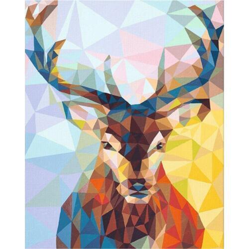 DIY Digital Painting Digital Kit Colorful Lion Reindeer Giraffe Painting Digital Animal Hand Oil Painting Children Adult Unique