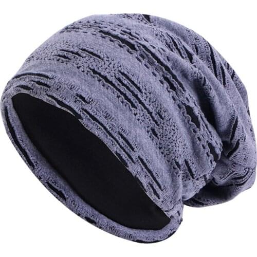 New Autumn and winter Broken Hole turban hat Cap Women men Fashion Soft Slouchy Stretchy Beanie Lightweight Cutout Skull Hat
