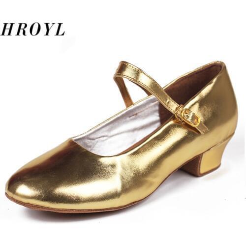 New Modern women latin dance shoes ballroom children women dance shoes high quality gold color moden dance shoes