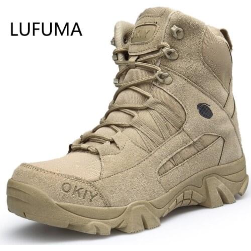 New Autumn Winter Military Boots Outdoor Male Hiking Boots Men Special Force Desert Tactical Combat Ankle Boots Men Work Boots