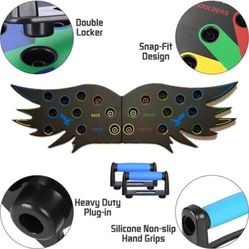 Wholesale Hot Selling Fitness Adjustable Push-Up Board, Strength Training Multifunctional Home Gym Equipment, Muli-Color Plate