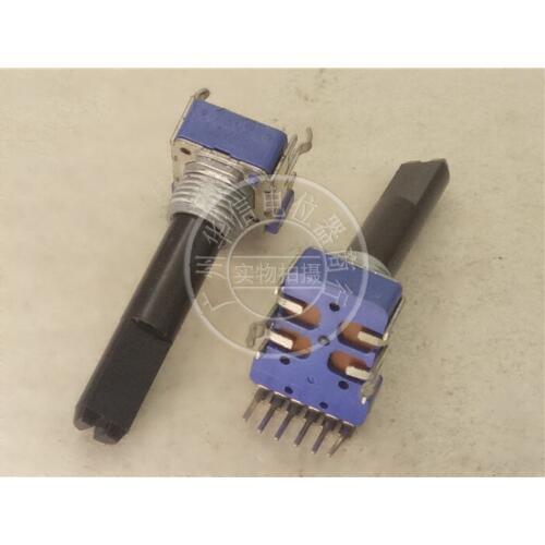 Original new 100% 142 vertical duplex potentiometer B100K 6pin with midpoint handle with thread length 30MMF (SWITCH)