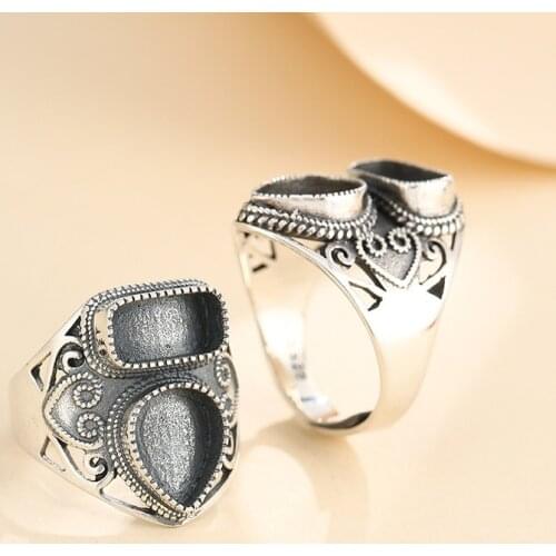 5*10mm8*10mm 925 STERLING SILVER Semi Mount Bases Blanks base blank Pad rings ring Setting set jewelry gift A5475