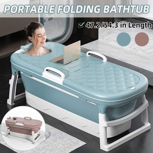 Portable Adult Bath Tub Barrel Sweat Steaming Bathtub Plastic Temperature Display Portable Thicken Bathtub Home Massage