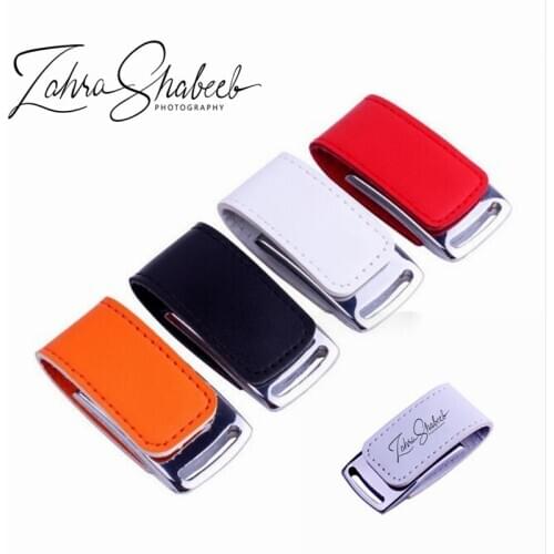 Custom logo Portable Leather USB 2.0 Memory flash stick pen drive (Can Embossing Oil printing logo)