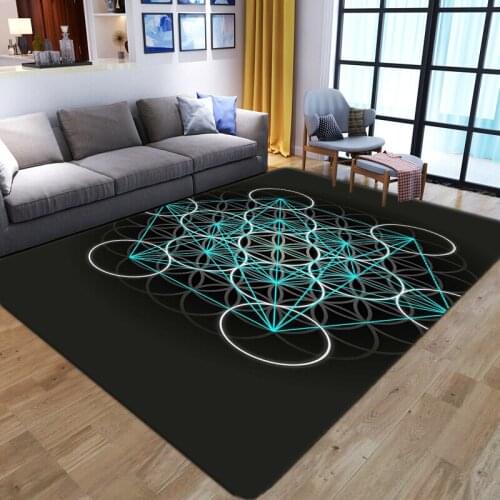 Nordic 3D Geometric Pattern Carpets for Home Bed Room Modern Decoration Large Area Rugs Flannel Family Bedroom Bedside Floor Mat