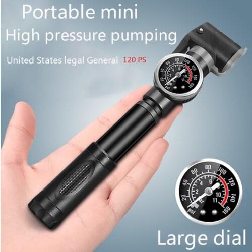 Ultralight Mini MTB Bike Air Pump With Pressure Gauge Multifutional Portable Bicycle Tire Inflator Hand Pump Cycling Tools