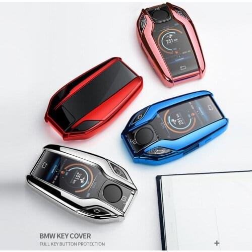 TPU Car Fully Key Case Cover Fully Key Shell Remote Key Protector for BMW 7 Series 740 6 Series GT 5 Series 530i X3 Display Key