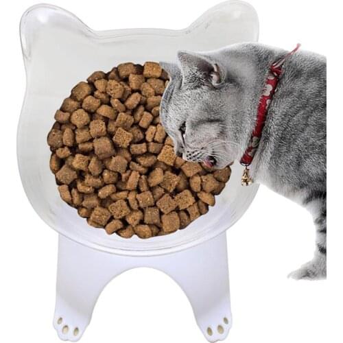 Creative Cat Bowl Cat Food Water Bowls With Stand Non-Slip Kitten Feeder Pet Drinking Bowl Lovely Cats Bowl Supplies Accessories
