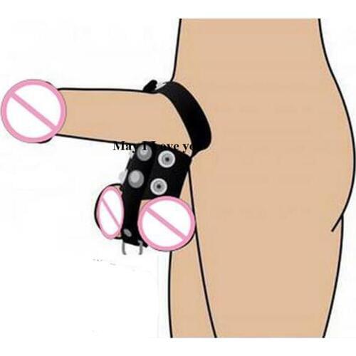 Ball Stretcher Bondage Cockring Device ,Leather Parachute Testicle Chastity Harness,Penis Ring Cock, Sex Toys For Men