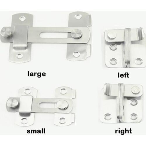 Guard Latch Bolt Sliding Door Lock Handle Stainless Steel Door Latches Home Safety Buckle Door Lock Accessories