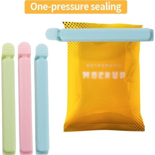 6Pcs/set Food Bag Clips Househould Food Snack Storage Seal Sealing Bag Clips Sealer Clamp Food Close Clip Seal Kitchen Tool