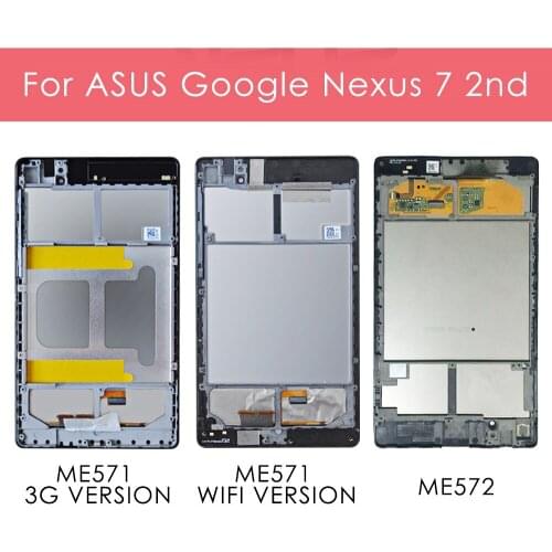 Original For ASUS Google Nexus 7 2nd Gen 2013 ME571 LCD Screen Display+Touch Screen Digitizer+Frame Assembly Wifi/3G Version