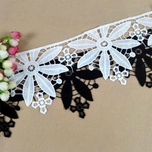 17cm Wide Hollow Water Soluble Tulle Lace Handmade DIY Clothing Clothes Skirt Collar Home Textile Tablecloth Hem Decoration