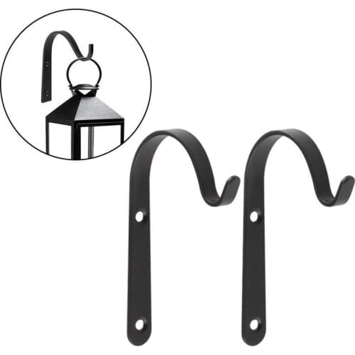 4Pcs Flower Plant Pot Basket Hook Wall Mounted Durable Iron Flowerpot Plant Hanger Hook Hanging Organizer Bracket Garden Decor