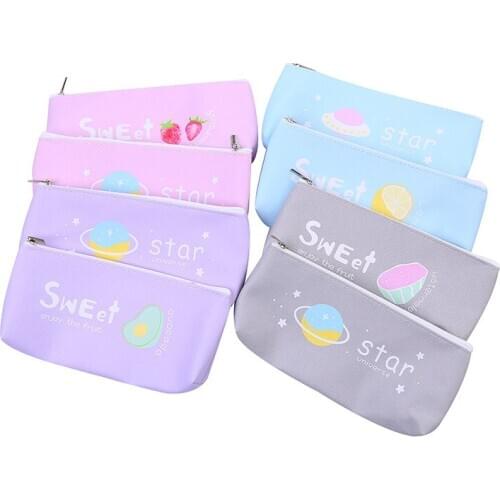 8 Piece/Lot Creative PU Storage and Student Stationery Pencil Pen Cosmetic Bag For Children Student Women/Nice Gift
