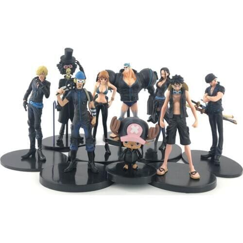 9 set 2021 anime Version 92 Golden City luffy Black limited edition Japanese model One Piece Action Figure Collection Nami Doll