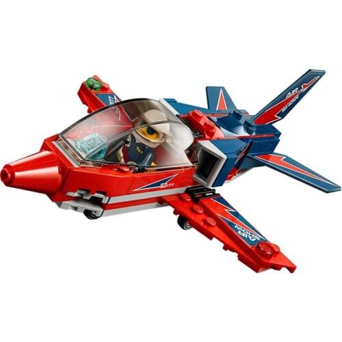 93pcs 10866 Building Block City Series Aerial Stunt Jet 60177 Childrens Toy Boy Gifts