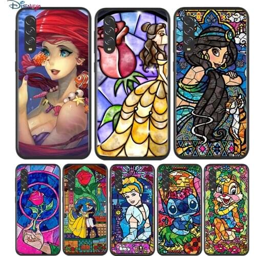 Black Soft Mosaic princess For Samsung Galaxy A90 A80 A70 A70S A60 A50 A40 A30 A30S A20S A20E A10 A10E Phone Case
