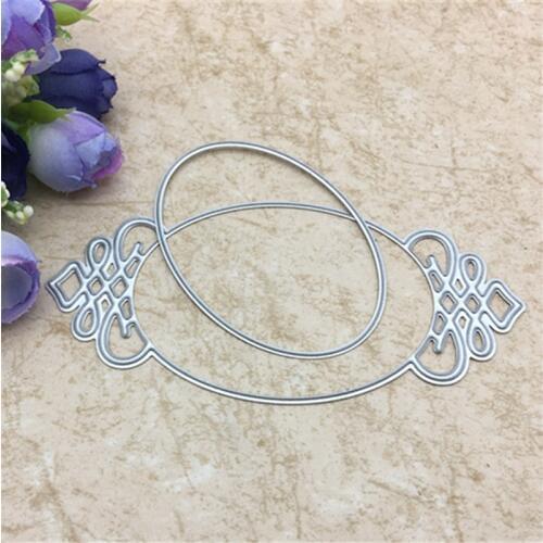 Ornate Label Metal Cutting Dies Stencil Scrapbooking Photo Album Card Paper Embossing Craft DIY
