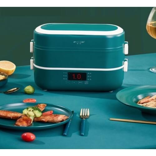 Ceramic Liner Electric Lunch Box Thermal Heating Food Storage Container Portable Office Heating Insulation Microwave Bento Box