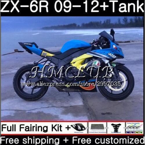 +Tank For KAWASAKI NINJA ZX636 ZX-6R 2009 2010 2011 2012 53HC.1 ZX 636 600CC ZX 6R Shark fish ZX-636 ZX6R 09 10 11 12 Fairing