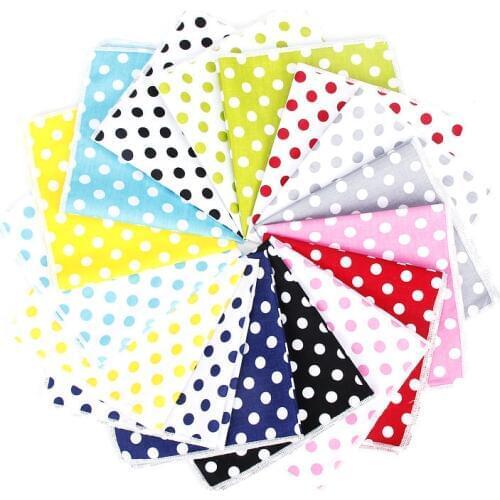 Dot Cotton Handkerchiefs Mens Colorful Printing Fashion Pocket Square Mens Casual Red Navy Square Pockets Handkerchief Towels