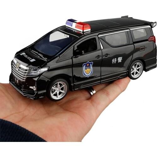 Hot sale High simulation ALPHARD ambulance model,1:32 alloy pull back car toy,6 open door toy car,wholesale