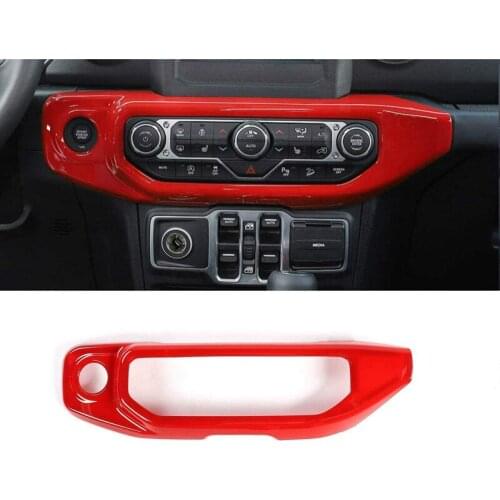 Car Air Conditioner Dashboard Outlet Button Control Panel Trim Interior Decorations for Jeep Wrangler JL 2018 2019