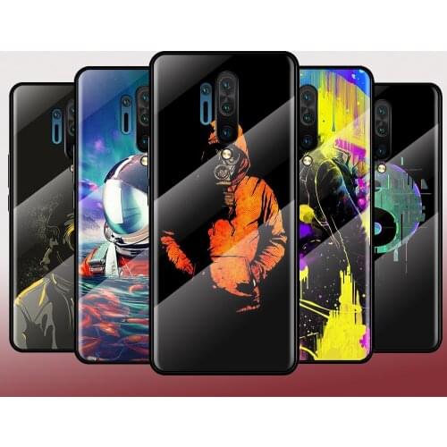 Tempered Glass Hot New Shell Luxury Cover Cool Gas Mask Smiley For Oneplus 7 7T 8 Z 8 8T 9 9R Nord PRO 5G Phone Case