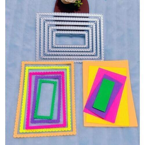 Rectangle, Background frame Metal Cutting Dies for DIY Scrapbooking Album Paper Cards Decorative Crafts Embossing Die Cuts