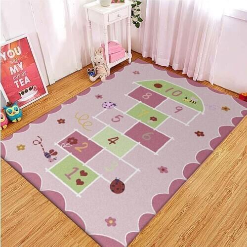 Cute Pink Blue Cartoon Numbers Early Education Puzzle Baby Room Bedroom Guest Kitchen Bedside Carpet Doormat