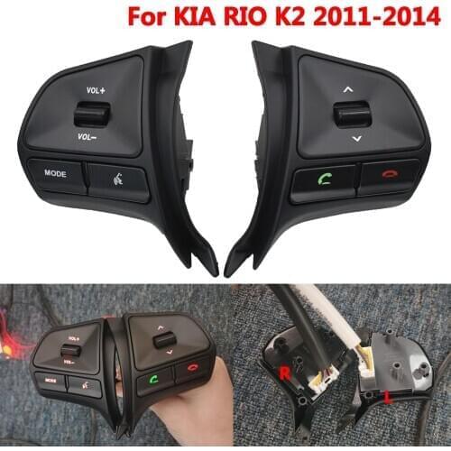 Multifunctional steering wheel control button For KIA RIO K2 2011-2014 Audio phone volume switch bluetooth Car accessories
