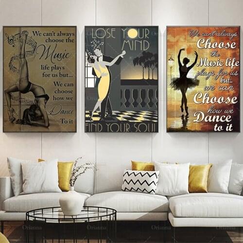 We Can'T Always Choose The Music Life Plays Poster, Music Prints, Music Lover Wall Art , Dancing Canvas, Dancer Home Decor