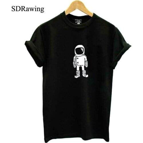 New 2020 Space Women Science print cotton t Shirt For Lady Space Themed Graphic Tees casual Astronaut tops Hipster drop ship