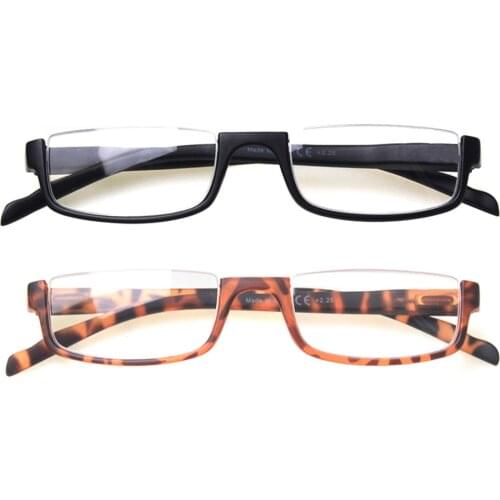 Reading Glasses Fashion Plasitic Half Frame Woman Men Eyewears Glasses Spring Hinge Black Tortoise Hyperopia gafas de lectura