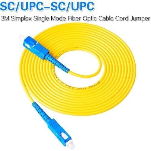 Stock Ready SC/UPC-SC/UPC 10Pcs/Lot 3M Simplex 9/125 Single Mode SM Fiber Optic Cable Patch Cord Fiber Jumper