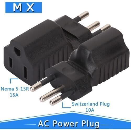 Brazil to 5-15R Brazil Male to Universal US 5-15R Female Plug 3 Round Converter 5-15R to Brazil Power Adapter