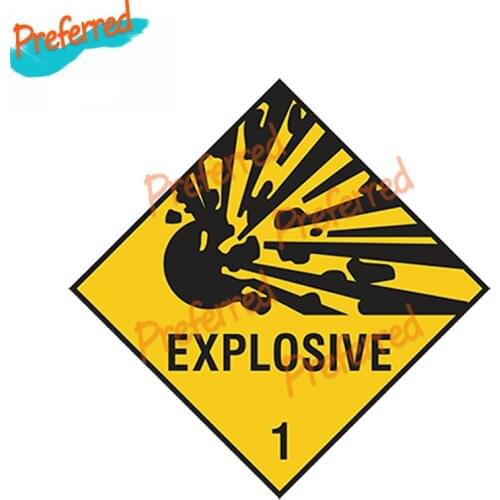 Warning Danger Decals Car Styling EXPLOSIVE Decal Motocross Racing Laptop Helmet Trunk Wall Vinyl Car Sticker Die Cutting