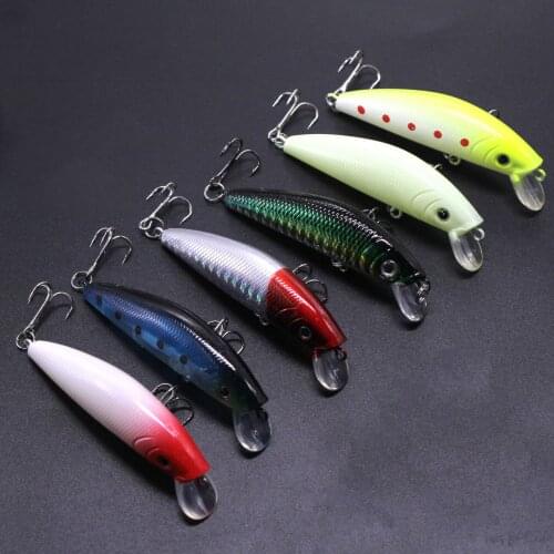 5PCAbout 7cm 8G Round Head Minnow Bait 6 Colors Lure Luminous Fake Culter Alburnus Night Fishing Gear Big Weever White Carp
