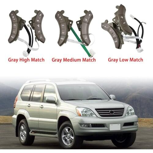 Gray Steering Wheel Control Button 84247-58010-C0 84247-58010-E0 For Toyota Highlander Land Cruiser Camry Tundra Lexus GX4