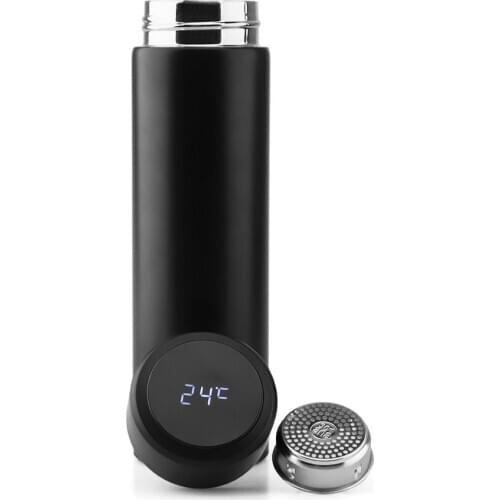 Smart Vacuum Insulated Thermos 500ML with LED Temperature Display Outdoor Thermos With Tea Brewing Feature Stainless Steel Mug