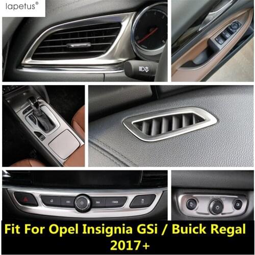 Stainless Steel Interior For Opel Insignia GSi / Buick Regal 2017 - 2021 Gear Shift Head Light AC Air Cover Kit Trim Accessories